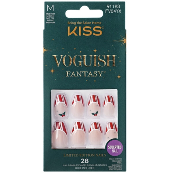 KISS Voguish Fantasy Christmas Nails Sweater Time Med Limited Edition