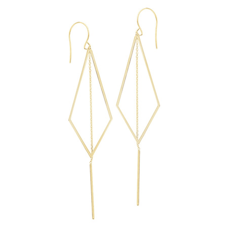 Kite Gold Hook Earrings
