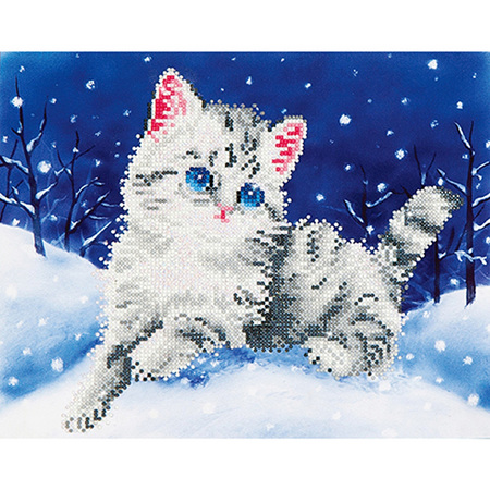 Kitten In The Snow - Diamond Dotz - Intermediate