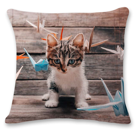 Kitty Playing Cushion Cover 1