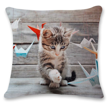 Kitty Playing Cushion Cover 2