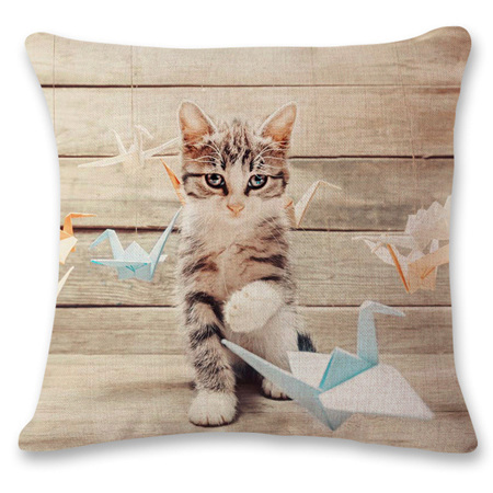 Kitty Playing Cushion Cover 4