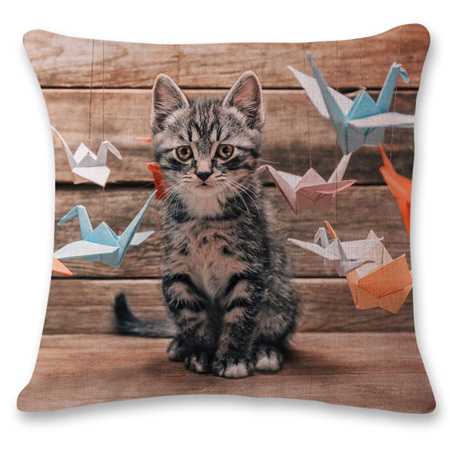 Kitty Playing Cushion Cover 7