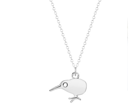 KIWI BIRD Necklace - Silver colour