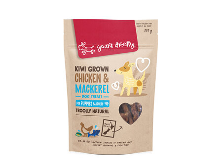 Kiwi Grown Puppy Chicken/Mackerel Treats 220g