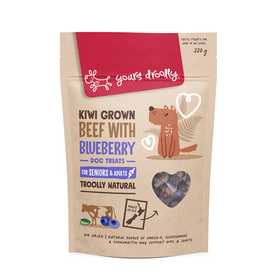 Kiwi Grown Senior Beef/Blueberry Treats 220g