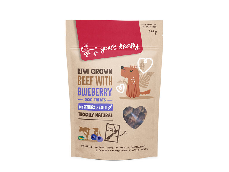 Kiwi Grown Senior Beef/Blueberry Treats 220g