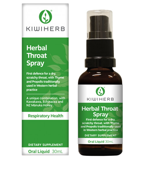 KIWI HERB Herbal Throat Spray 30ml cold flu covid sore throat