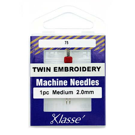 Klasse Machine Needle Twin-Embroidery Size 75/2.0mm
