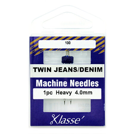 Klasse Machine Needle Twin Jean Size 100/4.0mm