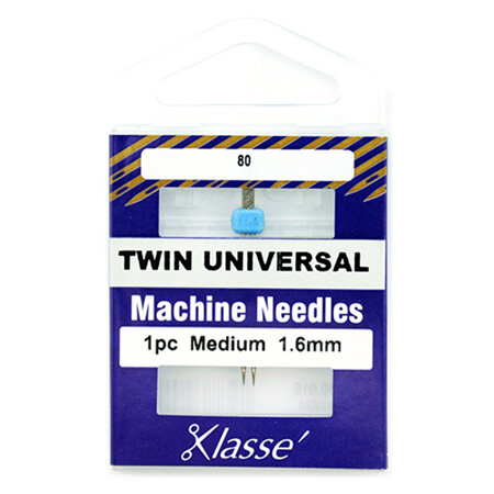 Klasse Machine Needle Twin-Universal Size 80/1.6mm