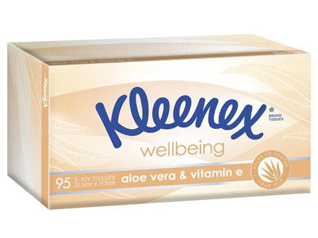 Kleenex Extra Care Tissues Aloe Vera - 95 Pack
