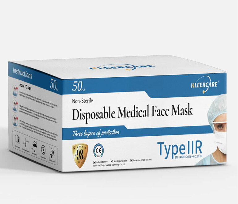 KleerCare Type 2R Face Mask (Box of 50)