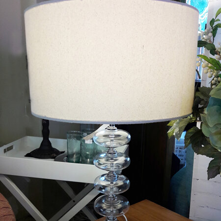 Knightsbridge Glass Oval Table Lamp - $370