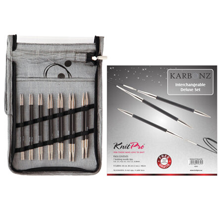 Knitpro Karbonz Deluxe Interchangeable Needle Set