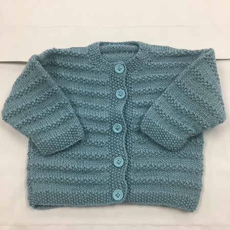 Knitted Merino Cardigan - blue - 6-9 months
