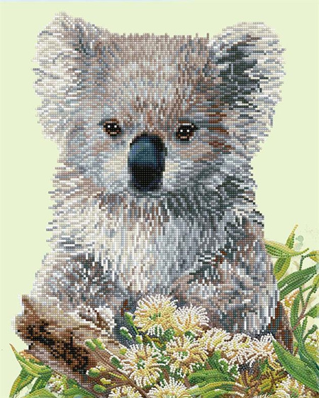 Koala and Eucalyptus Blossom - Diamond Dotz - Intermediate