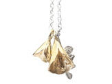 kowhai flower bells leaf 9ct 9k gold sterling silver necklace lily griffin nz