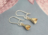 kowhai flower bells mini 9ct 9k gold sterling silver safety hooks earrings