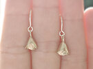 kowhai flower bells mini 9ct 9k solid gold sterling silver earrings lily griffin