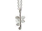 kowhai leaf sterling silver necklace organic nature lily griffin nz jewellery