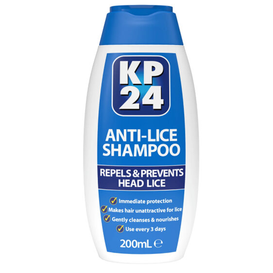 KP24 Anti Lice Shampoo 200ml nits school head hair