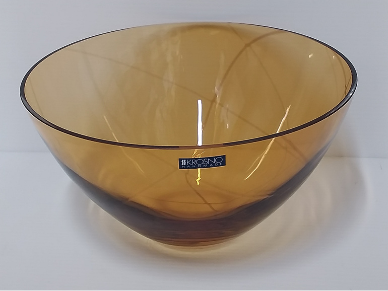 #krozno#glass#bowl#amber#gold#etched