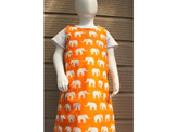 'Kyra' Tent Dress in 'Herd, Orange' 100% Cotton, 4 years