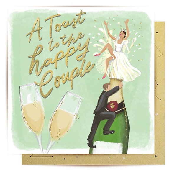 La La Land - Champagne Happy Couple Wedding Card