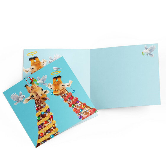 La La Land Christmas Giraffes Card
