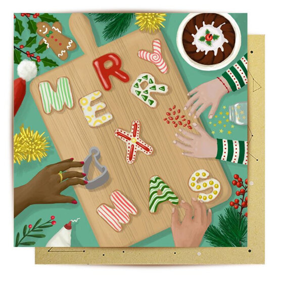 La La Land Cookie Decorations Christmas Card merry xmas