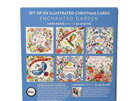 La La Land Enchanted Garden Box Set of 6 Christmas Cards