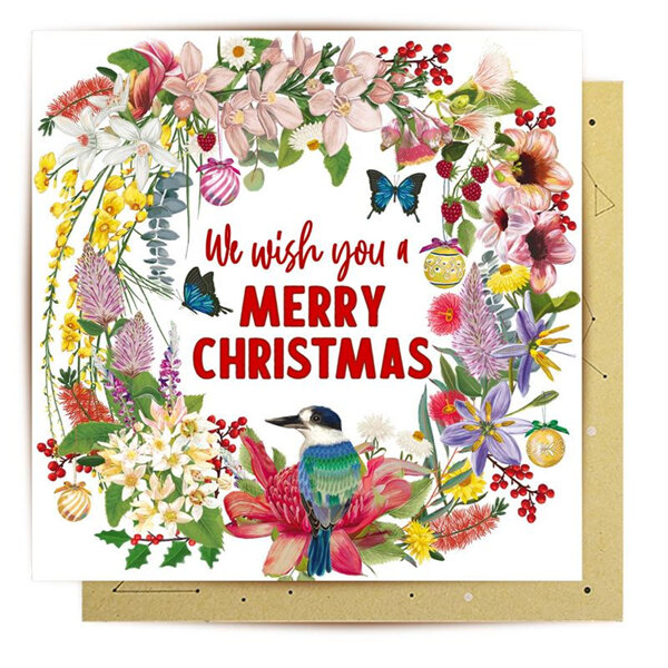 La La Land Enchanted Wreath Christmas Card