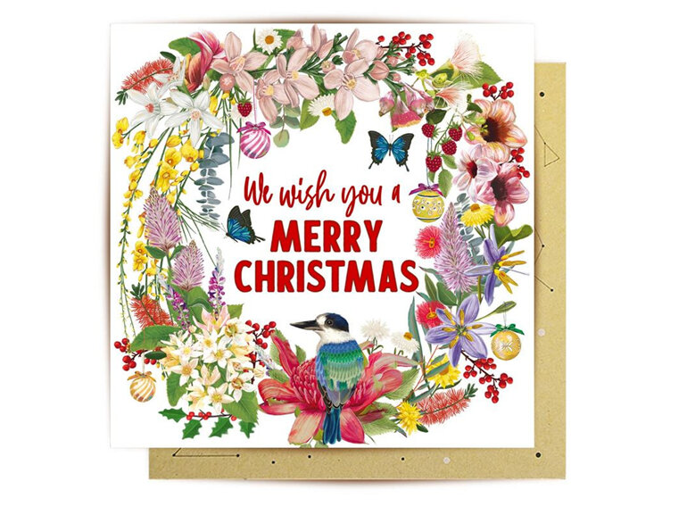 La La Land Enchanted Wreath Christmas Card