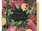 La La Land Festive Florals Christmas Card australia merry