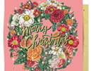La La Land Floral Explosion Wreath Christmas Card