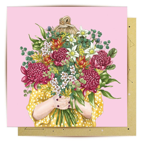 La La Land - Girl Bouquet Card