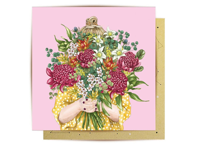 La La Land - Girl Bouquet Card