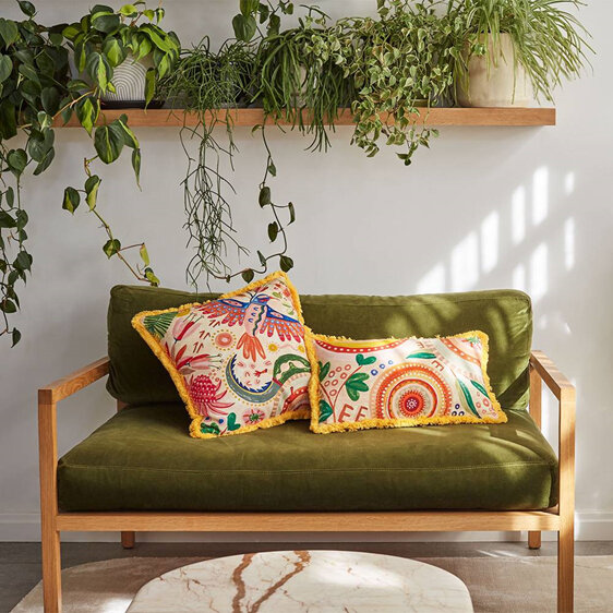 La La Land - Gunjull Jagun Rectangular Cushion australian artist holly sanders