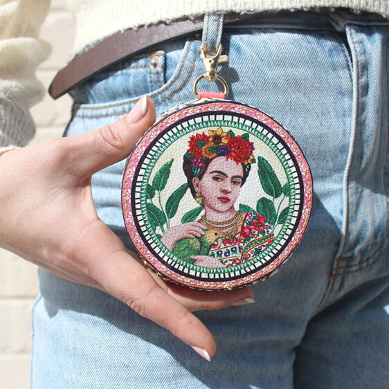 La La Land - Little Things Round Purse Mexican Folklore Frida