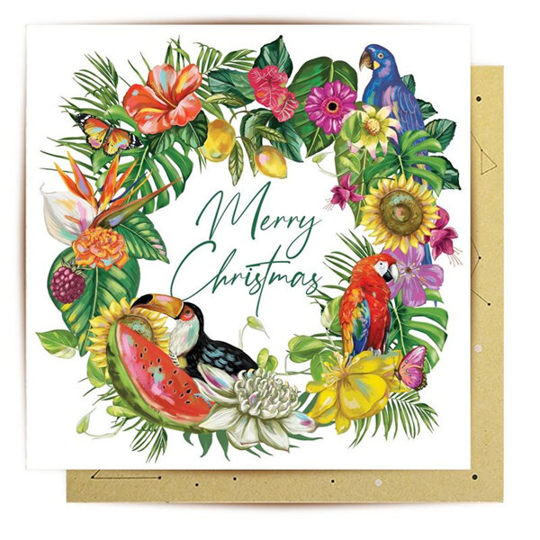 La La Land Mexican Dream Wreath Christmas Card