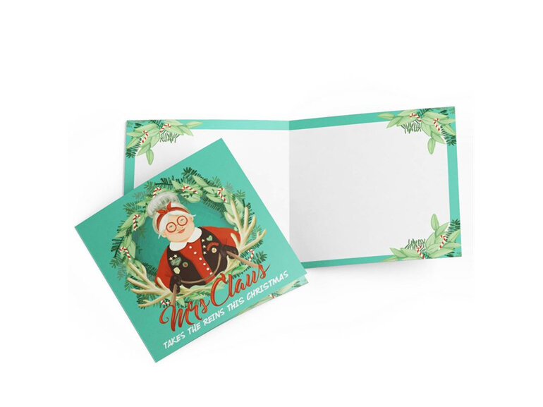 La La Land Mrs Claus Takes the Reins Christmas Card