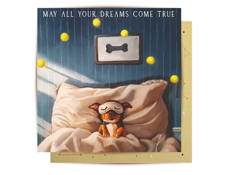 La La Land  sweet dreams may all your come true dog  Card