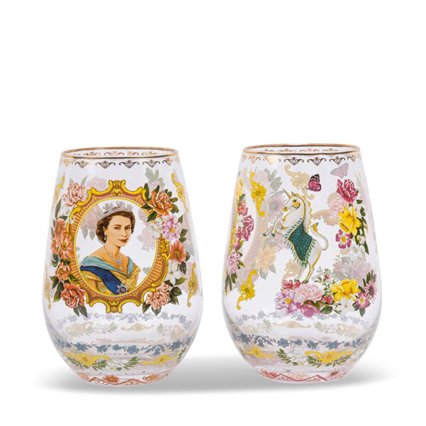 La La Land - The Queen Glass Set of 2 Glass Tumblers