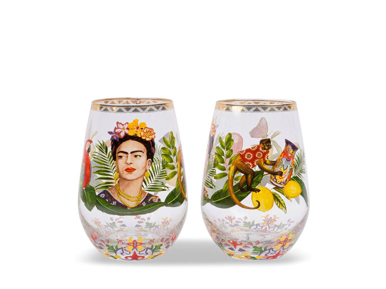 La La Land - Tribute Artist Frida Set of 2 Glass Tumblers