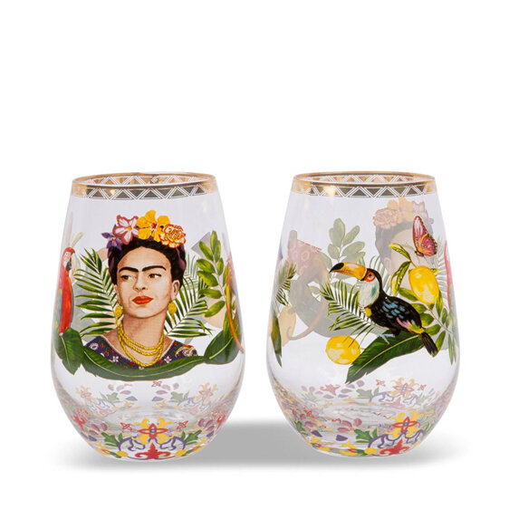 La La Land - Tribute Artist Frida Set of 2 Glass Tumblers