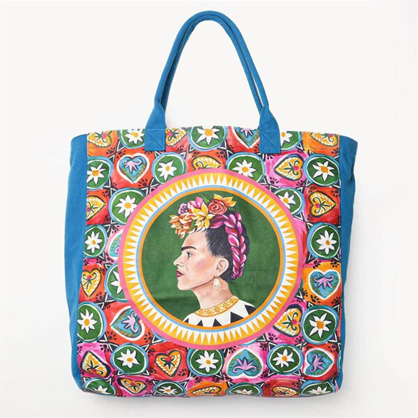 La La Land Viva La Vida Frida Kahlo Grand Canvas Tote Bag