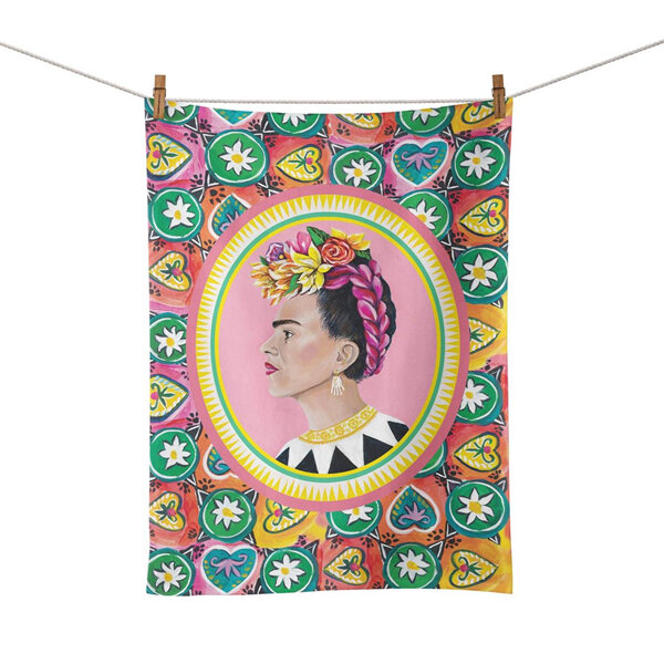 La La Land - Viva La Vida Frida Kahlo Tea Towel