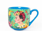 La La Land - Viva La Vida Large Mug frida kahlo blue flowers