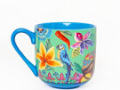 La La Land - Viva La Vida Large Mug frida kahlo blue flowers